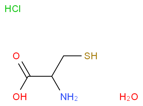 DL-半胱氨酸 盐酸盐 水合物_分子结构_CAS_96998-61-7)
