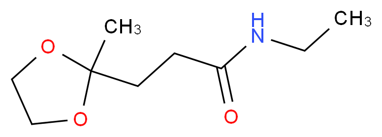 N-ethyl-3-(2-methyl-1,3-dioxolan-2-yl)propanamide_分子结构_CAS_65960-32-9