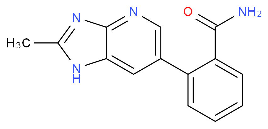 2-(2-methyl-1H-imidazo[4,5-b]pyridin-6-yl)benzamide_分子结构_CAS_)
