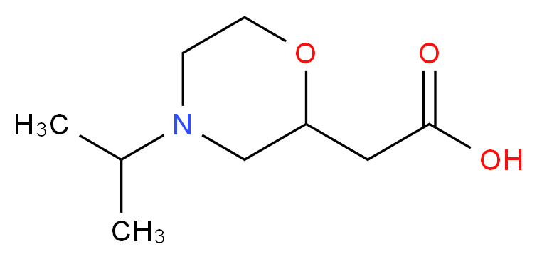 2-[4-(propan-2-yl)morpholin-2-yl]acetic acid_分子结构_CAS_1177278-97-5