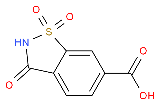 1,1,3-Trioxo-2,3-dihydro-1H-1lambda*6*-benzo[d]isothiazole-6-carboxylic acid_分子结构_CAS_90779-46-7)