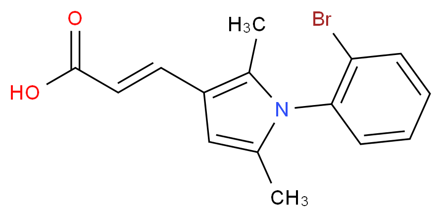 (2E)-3-[1-(2-bromophenyl)-2,5-dimethyl-1H-pyrrol-3-yl]acrylic acid_分子结构_CAS_)