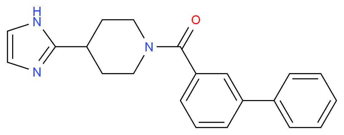 1-(biphenyl-3-ylcarbonyl)-4-(1H-imidazol-2-yl)piperidine_分子结构_CAS_)