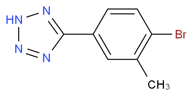 5-(4-bromo-3-methylphenyl)-2H-1,2,3,4-tetrazole_分子结构_CAS_885278-34-2