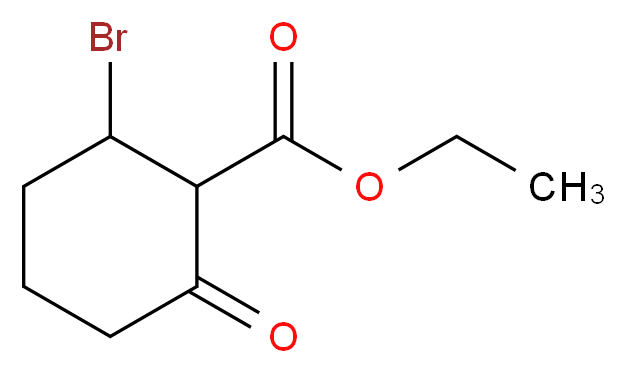 Cyclohexanecarboxylic acid, 2-bromo-6-oxo-, ethyl ester_分子结构_CAS_59964-90-8)