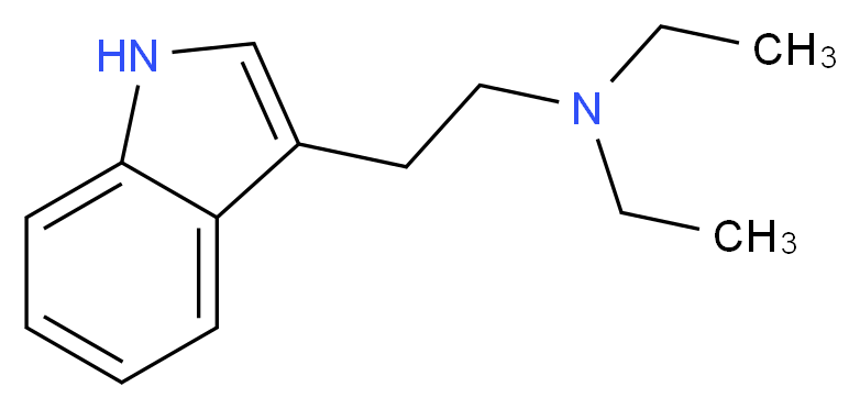 diethyl[2-(1H-indol-3-yl)ethyl]amine_分子结构_CAS_7558-72-7