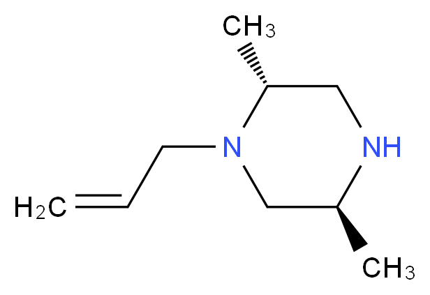 (-)-(2R,5S)-1-Allyl-2,5-dimethylpiperazine_分子结构_CAS_155836-78-5)