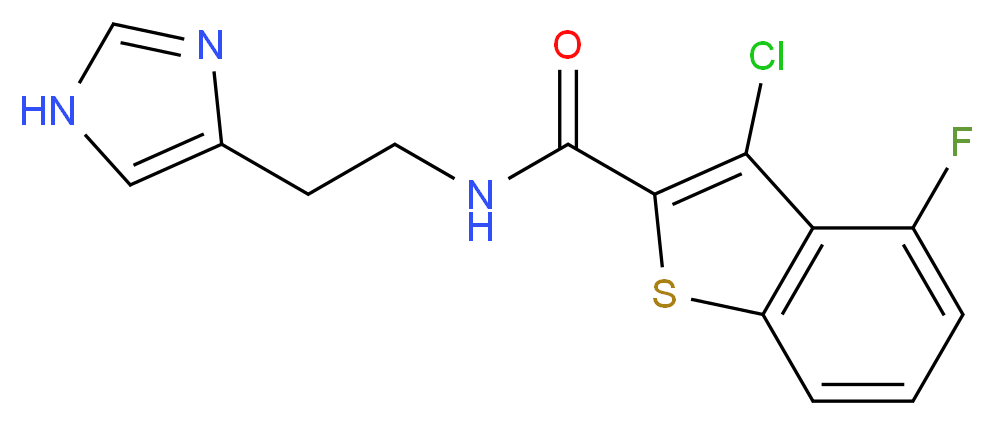 3-chloro-4-fluoro-N-[2-(1H-imidazol-4-yl)ethyl]-1-benzothiophene-2-carboxamide_分子结构_CAS_)