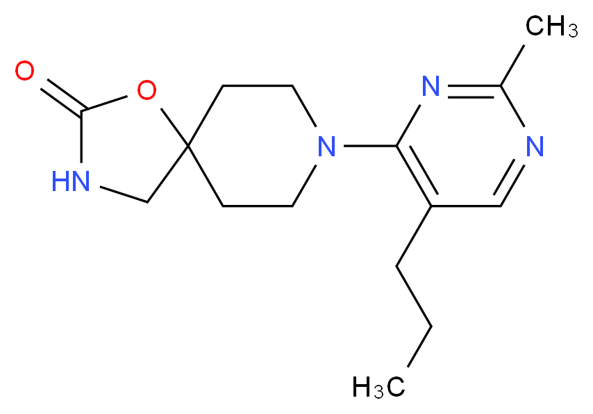 8-(2-methyl-5-propylpyrimidin-4-yl)-1-oxa-3,8-diazaspiro[4.5]decan-2-one_分子结构_CAS_)