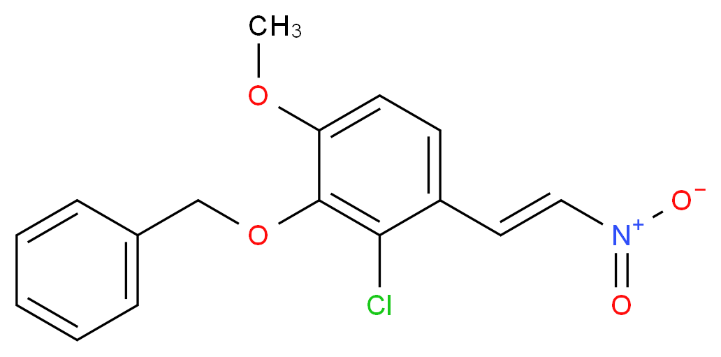 反式-3-苄氧基-2-氯-4-甲氧基-β-硝基苯乙烯_分子结构_CAS_871126-35-1)