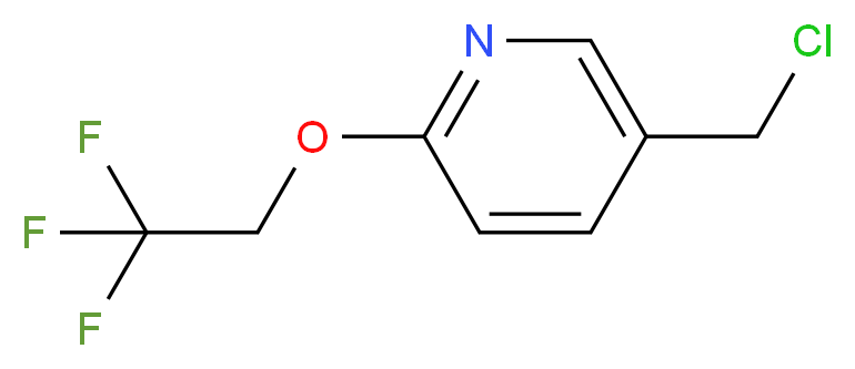 5-(chloromethyl)-2-(2,2,2-trifluoroethoxy)pyridine_分子结构_CAS_)