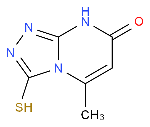 3-Mercapto-5-methyl-8H-[1,2,4]triazolo[4,3-a]pyrimidin-7-one_分子结构_CAS_91184-07-5)
