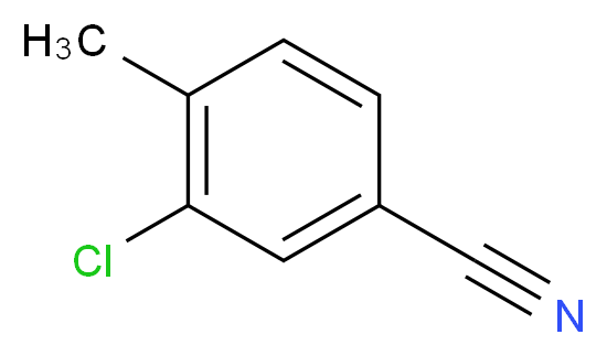 3-chloro-4-methylbenzonitrile_分子结构_CAS_21423-81-4