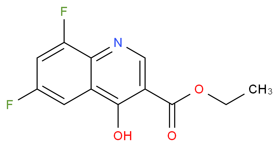 Ethyl 6,8-difluoro-4-hydroxyquinoline-3-carboxylate_分子结构_CAS_)