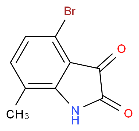 4-Bromo-7-methylisatin 98%_分子结构_CAS_)
