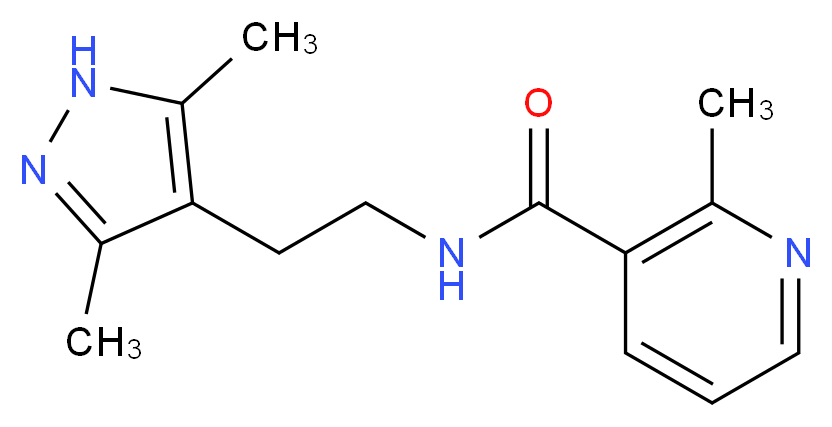 N-[2-(3,5-dimethyl-1H-pyrazol-4-yl)ethyl]-2-methylnicotinamide_分子结构_CAS_)