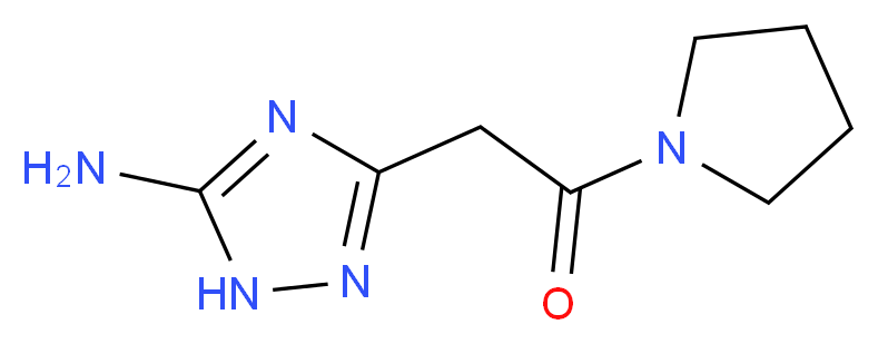 2-(5-amino-1H-1,2,4-triazol-3-yl)-1-(pyrrolidin-1-yl)ethanone_分子结构_CAS_)