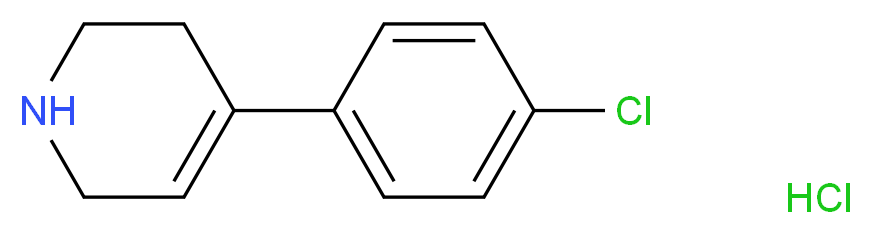 4-(4-氯苯基)-1,2,3,6-四氢吡啶 单盐酸盐_分子结构_CAS_51304-61-1)