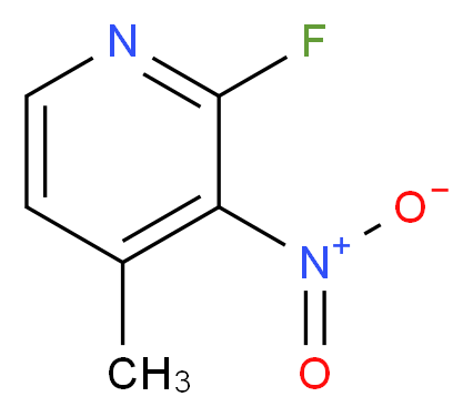 2-Fluoro-4-methyl-3-nitropyridine_分子结构_CAS_19346-43-1)