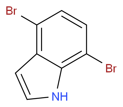 4,7-dibromo-1H-indole_分子结构_CAS_126811-31-2