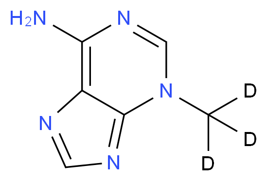 3-(<sup>2</sup>H<sub>3</sub>)methyl-3H-purin-6-amine_分子结构_CAS_110953-39-4