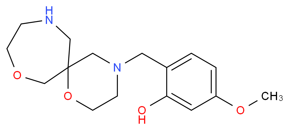 2-(1,8-dioxa-4,11-diazaspiro[5.6]dodec-4-ylmethyl)-5-methoxyphenol_分子结构_CAS_)