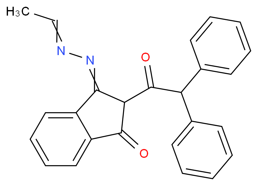 2-(2,2-diphenylacetyl)-3-(2-ethylidenehydrazin-1-ylidene)-2,3-dihydro-1H-inden-1-one_分子结构_CAS_101228-21-1