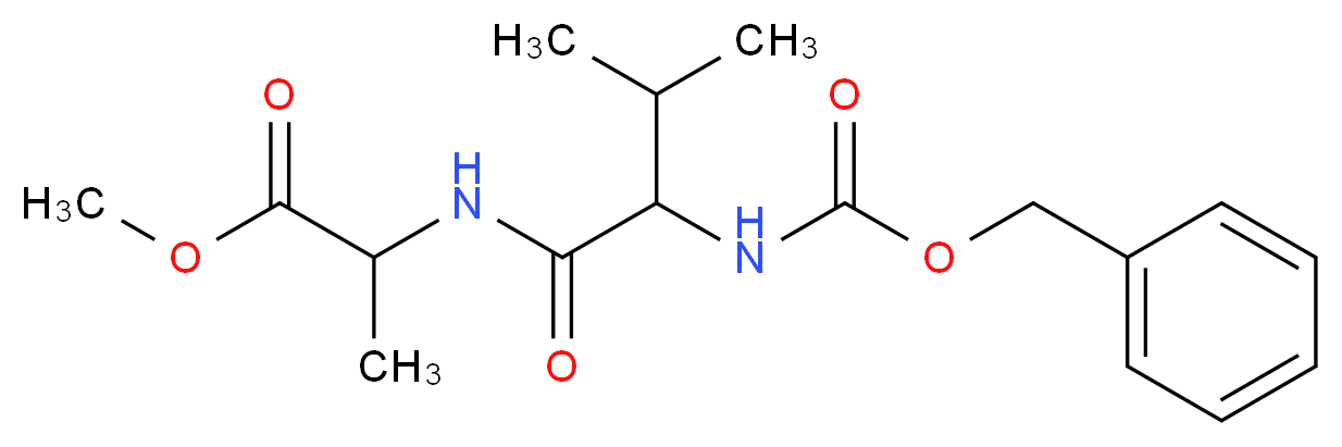 methyl 2-(2-{[(benzyloxy)carbonyl]amino}-3-methylbutanamido)propanoate_分子结构_CAS_4817-92-9