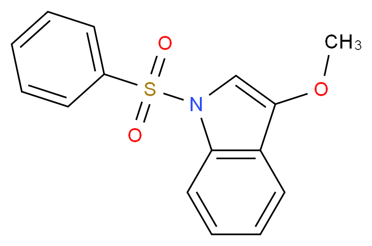 1-Benzenesulfonyl-3-methoxy-1H-indole_分子结构_CAS_112890-10-5)