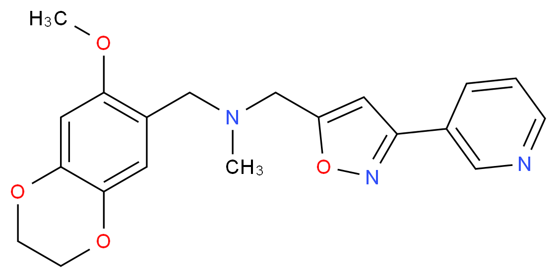 1-(7-methoxy-2,3-dihydro-1,4-benzodioxin-6-yl)-N-methyl-N-{[3-(3-pyridinyl)-5-isoxazolyl]methyl}methanamine_分子结构_CAS_)