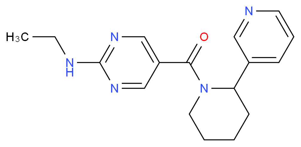 N-ethyl-5-[(2-pyridin-3-ylpiperidin-1-yl)carbonyl]pyrimidin-2-amine_分子结构_CAS_)