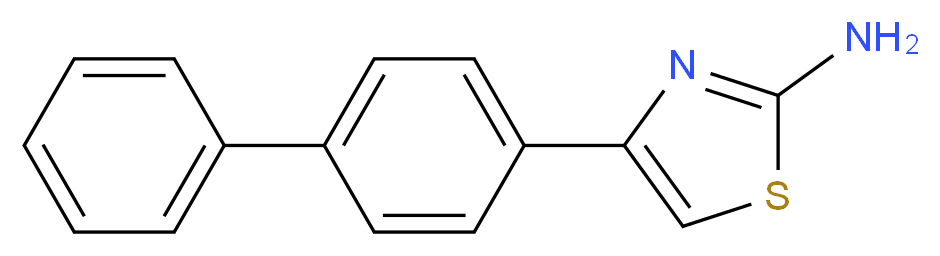 2-氨基-4-(4-联苯基)噻唑_分子结构_CAS_)