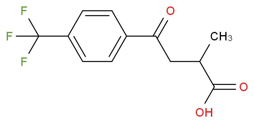 2-Methyl-4-oxo-4-[4-(trifluoromethyl)phenyl]butanoic acid_分子结构_CAS_75380-98-2)