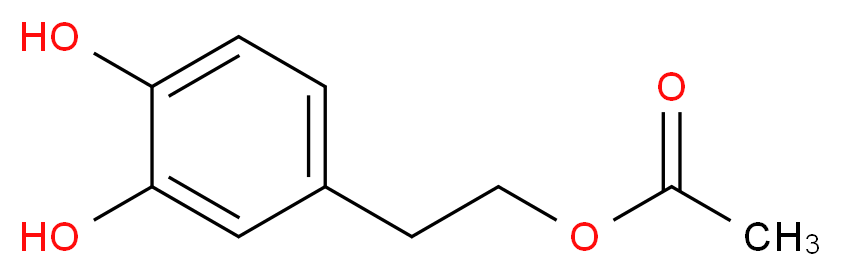 2-(3,4-dihydroxyphenyl)ethyl acetate_分子结构_CAS_69039-02-7