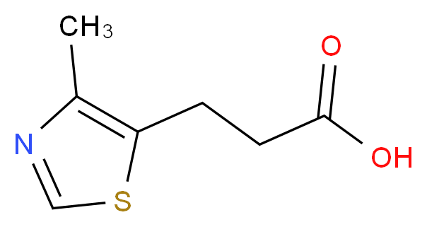 3-(4-Methyl-1,3-thiazol-5-yl)propanoic acid_分子结构_CAS_6469-32-5)