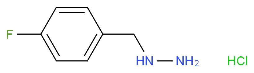 [(4-fluorophenyl)methyl]hydrazine hydrochloride_分子结构_CAS_1059626-05-9