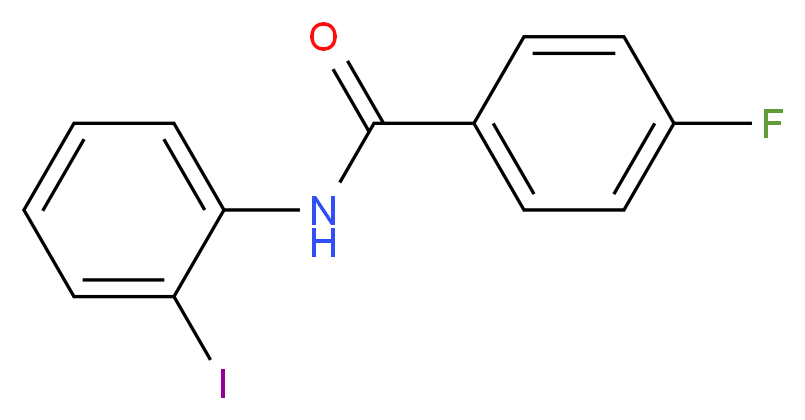 4-fluoro-N-(2-iodophenyl)benzamide_分子结构_CAS_136138-52-8