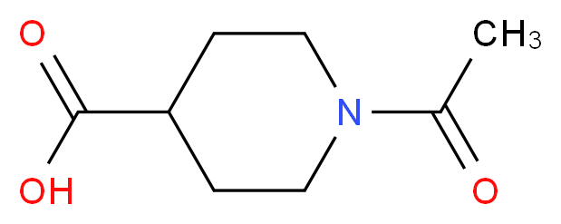 1-Acetylpiperidine-4-carboxylic acid_分子结构_CAS_25503-90-6)