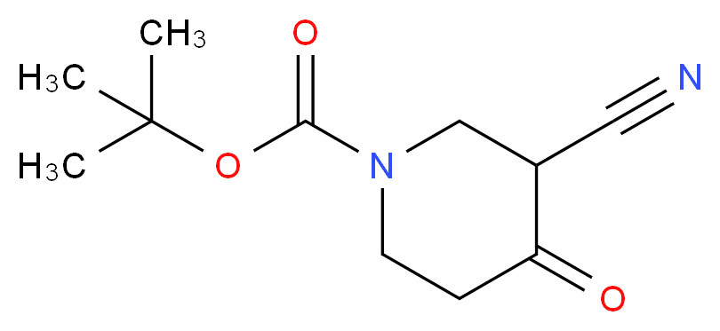 tert-butyl 3-cyano-4-oxopiperidine-1-carboxylate_分子结构_CAS_914988-10-6