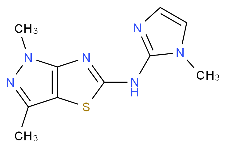1,3-dimethyl-N-(1-methyl-1H-imidazol-2-yl)-1H-pyrazolo[3,4-d][1,3]thiazol-5-amine_分子结构_CAS_)