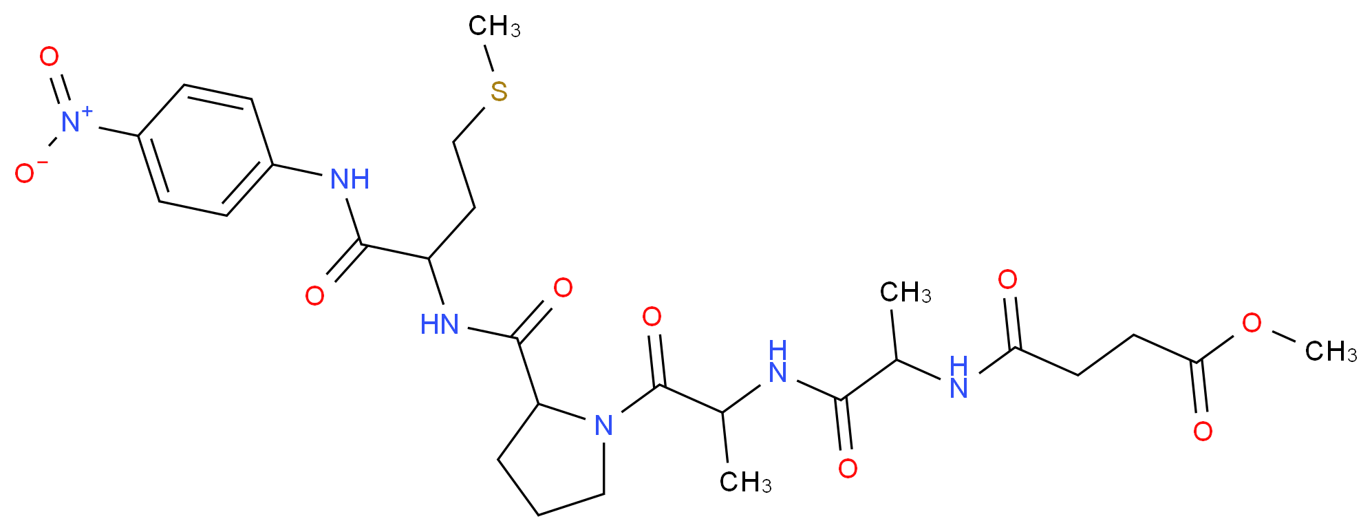 N-METHOXYSUCCINYL-ALA-ALA-PRO-MET p-NITROANILIDE_分子结构_CAS_70967-91-8)