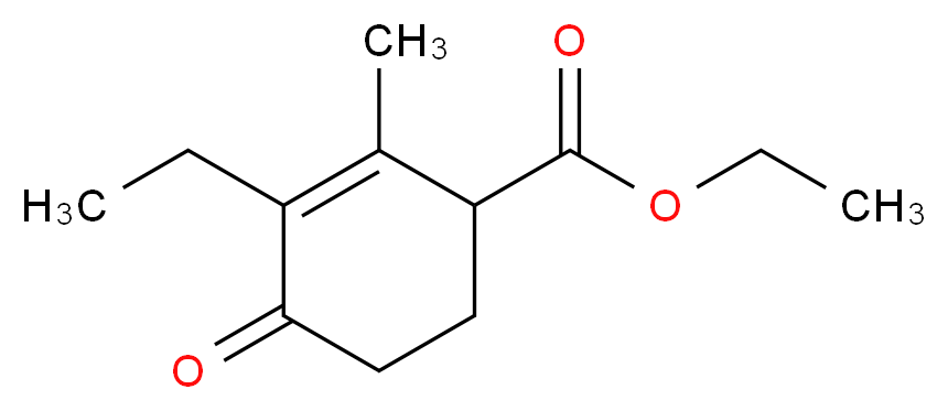 ethyl 3-ethyl-2-methyl-4-oxocyclohex-2-ene-1-carboxylate_分子结构_CAS_51051-65-1