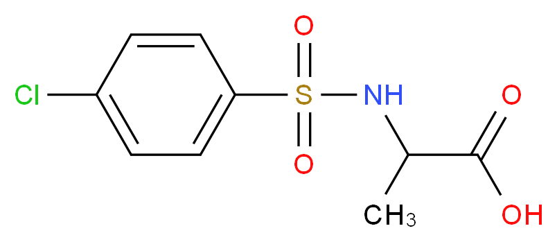 2-(4-chlorobenzenesulfonamido)propanoic acid_分子结构_CAS_59724-70-8