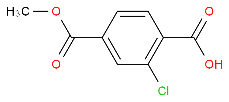 2-chloro-4-(methoxycarbonyl)benzoic acid_分子结构_CAS_431888-57-2