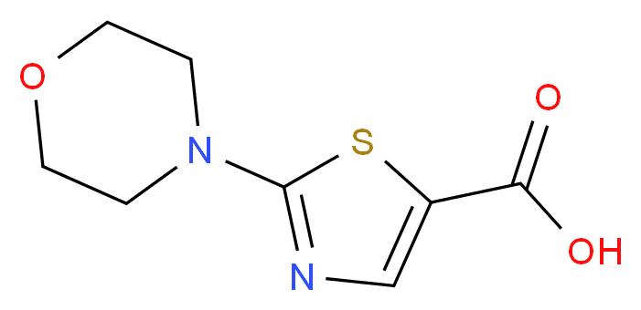 2-(morpholin-4-yl)-1,3-thiazole-5-carboxylic acid_分子结构_CAS_332345-29-6