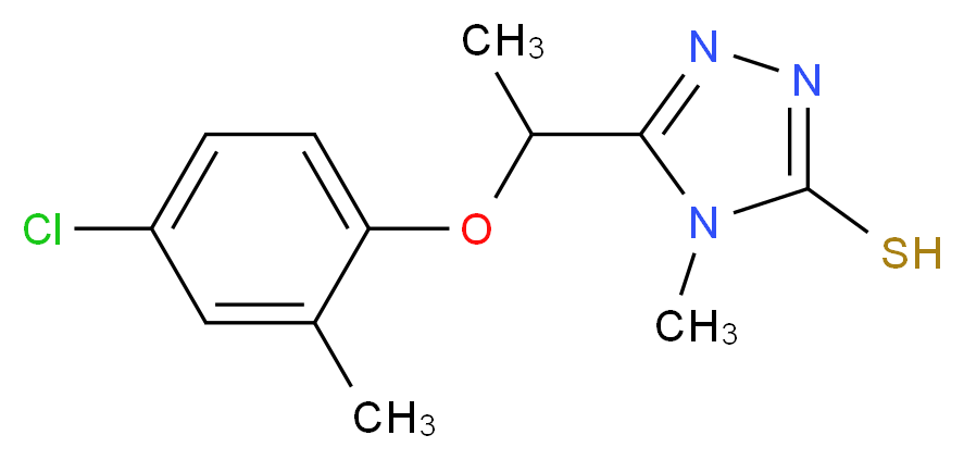 5-[1-(4-Chloro-2-methylphenoxy)ethyl]-4-methyl-4H-1,2,4-triazole-3-thiol_分子结构_CAS_588673-53-4)