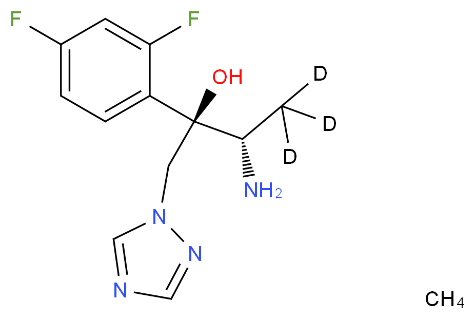 (αR)-α-[(1R)-1-Aminoethyl]-α-(2,4-difluorophenyl)-1H-1,2,4-triazole-1-ethanol-d3 Dihydrochloride_分子结构_CAS_)