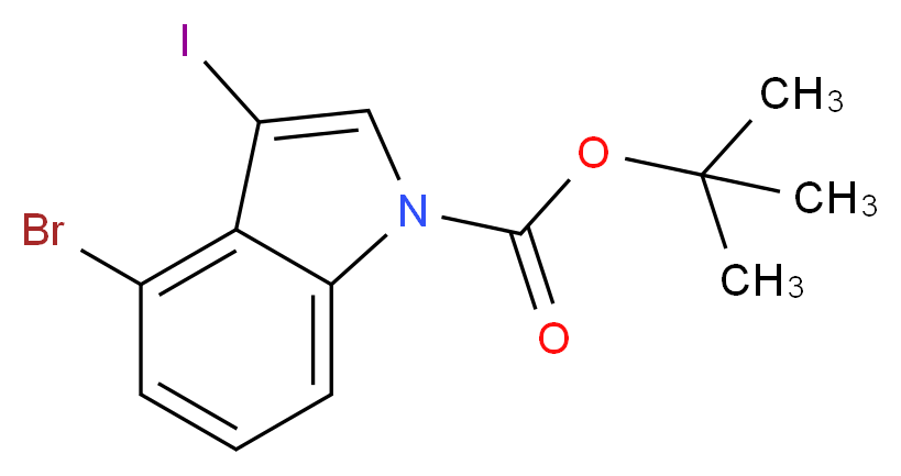 tert-butyl 4-bromo-3-iodo-1H-indole-1-carboxylate_分子结构_CAS_406170-09-0