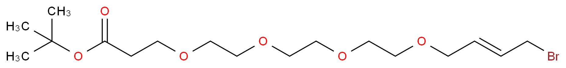 反式-17-溴-4,7,10,13-四氧杂-15-十七烯酸叔丁酯_分子结构_CAS_166668-33-3)