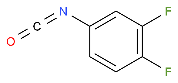 3,4-Difluorophenyl isocyanate_分子结构_CAS_42601-04-7)